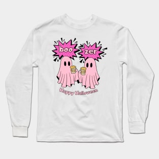 Pink Ghost boozer Long Sleeve T-Shirt